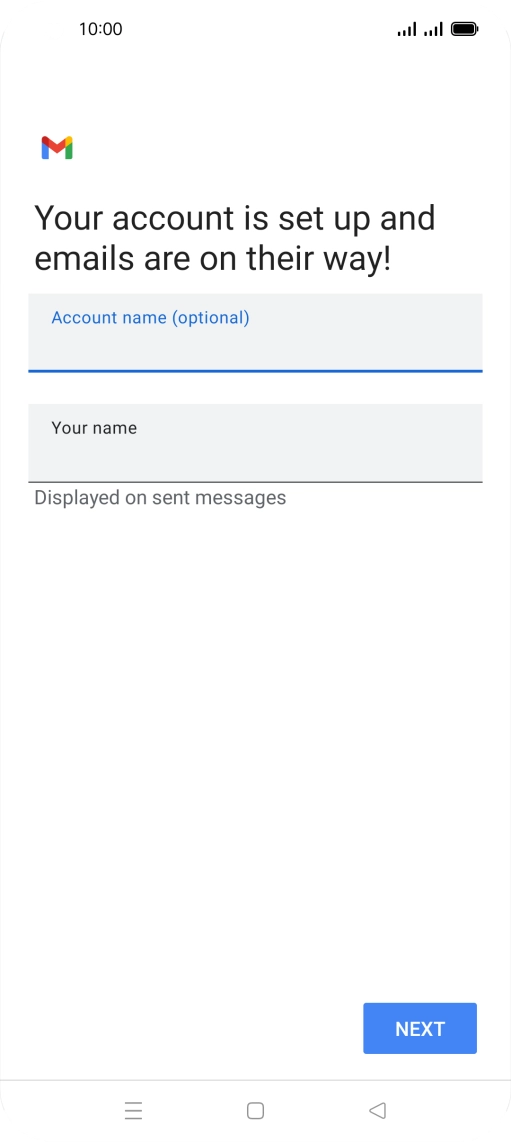 Press Your name and key in the required sender name. Press Your name and key in the required sender name.