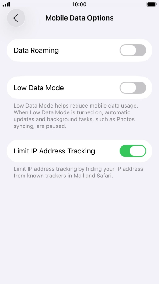 Press the indicator next to Press the indicator next to