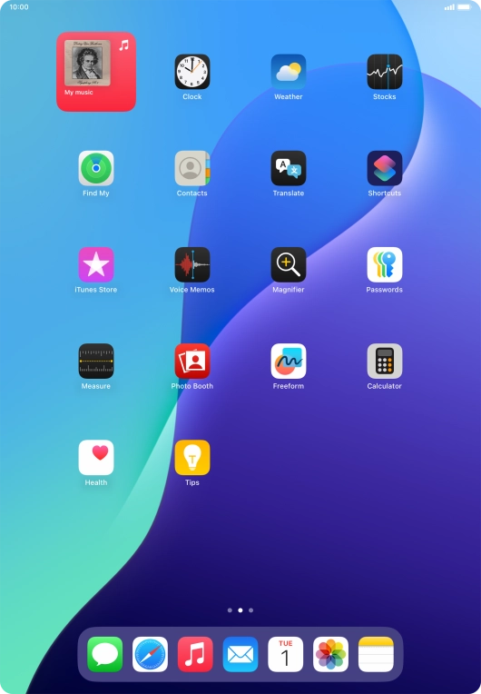 If you're using a Widget Stack: slide up or down on the stack to select the required widget. If you're using a Widget Stack: slide up or down on the stack to select the required widget.