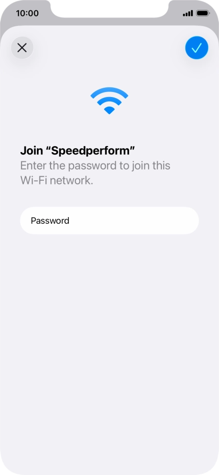 Press the confirm icon. Press the confirm icon.