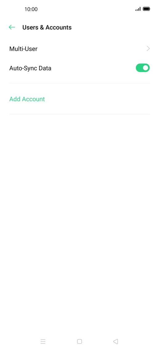 Press Add Account. Press Add Account.