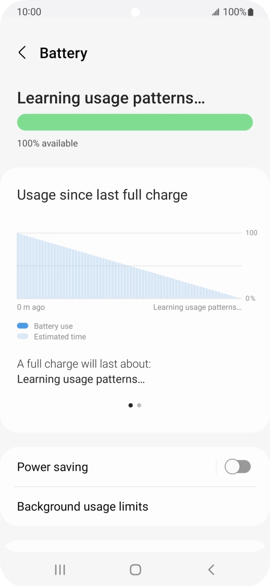Press Power saving. Press Power saving.