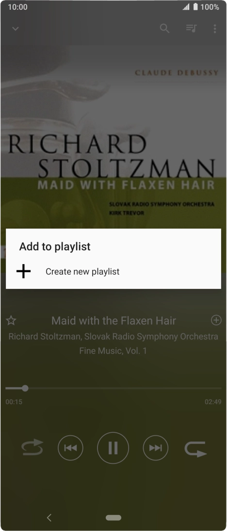 Press Create new playlist. Press Create new playlist.