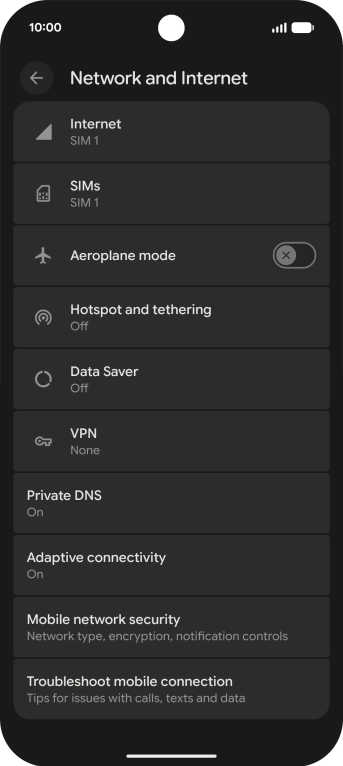 Press Hotspot and tethering. Press Hotspot and tethering.