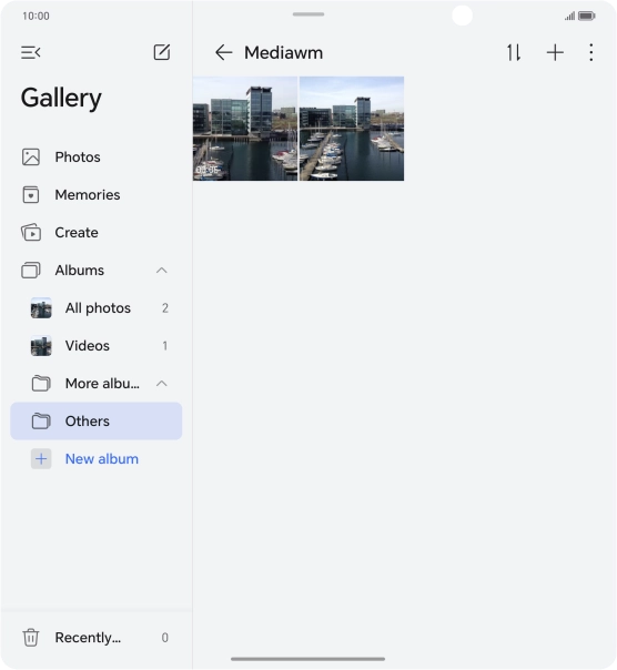 Press and hold any picture or video. Press and hold any picture or video.