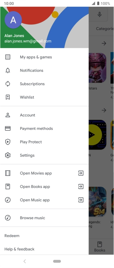 Press My apps & games. Press My apps & games.