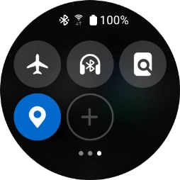 Press the flight mode icon to turn the function on or off. Press the flight mode icon to turn the function on or off.