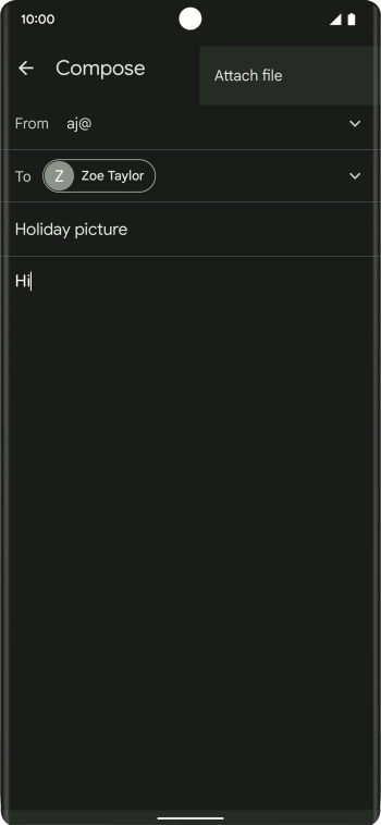 Press Attach file and go to the required folder. Press Attach file and go to the required folder.