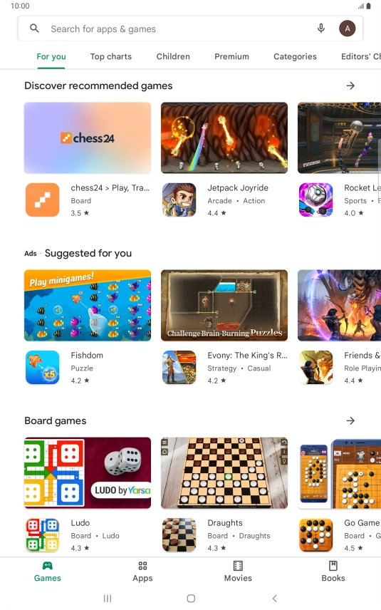 Press the search field. Press the search field.