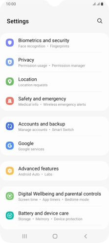 Press Battery and device care. Press Battery and device care.
