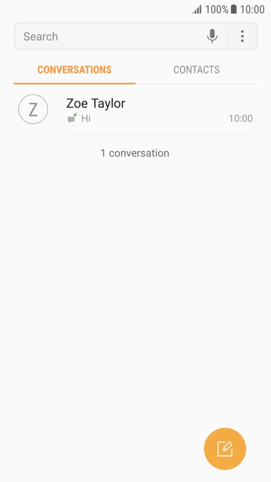 Press the new message icon. Press the new message icon.