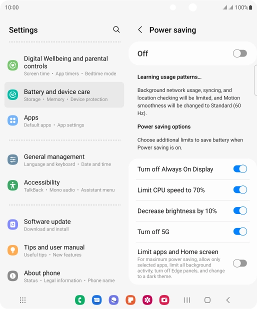 Press the indicators next to the required settings. Press the indicators next to the required settings.