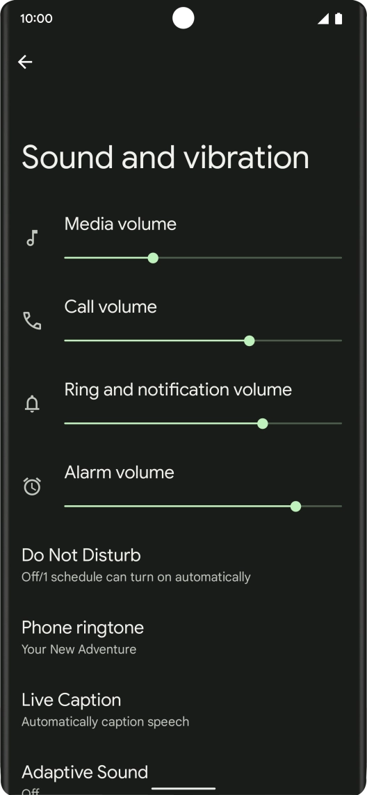 Press Phone ringtone. Press Phone ringtone.