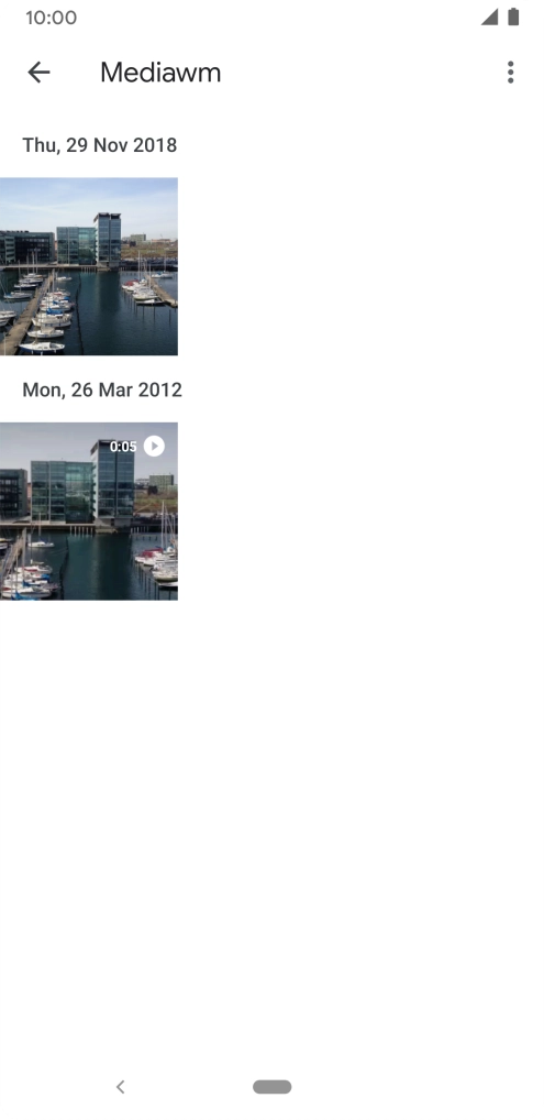 Press and hold any picture or video clip. Press and hold any picture or video clip.