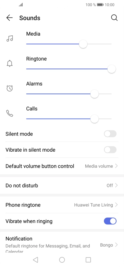 Press Phone ringtone. Press Phone ringtone.