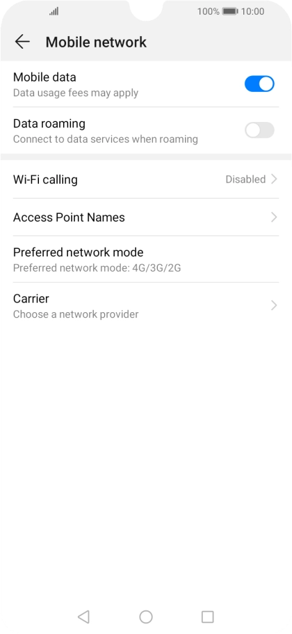 Press Preferred network mode. Press Preferred network mode.