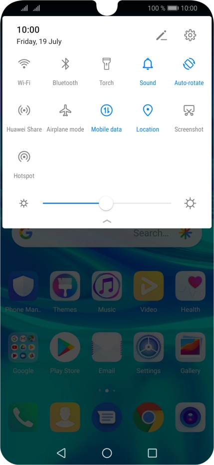 Press Airplane mode to turn the function on or off. Press Airplane mode to turn the function on or off.
