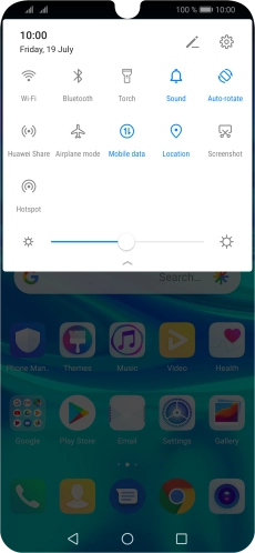 Press Mobile data to turn the function on or off. Press Mobile data to turn the function on or off.