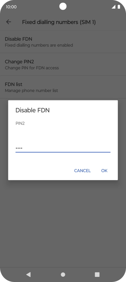 Key in your PIN2 and press OK. The default PIN2 is 0000. Key in your PIN2 and press OK. The default PIN2 is 0000.