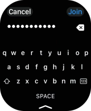 Key in the password for the Wi-Fi network and press Join. Key in the password for the Wi-Fi network and press Join.