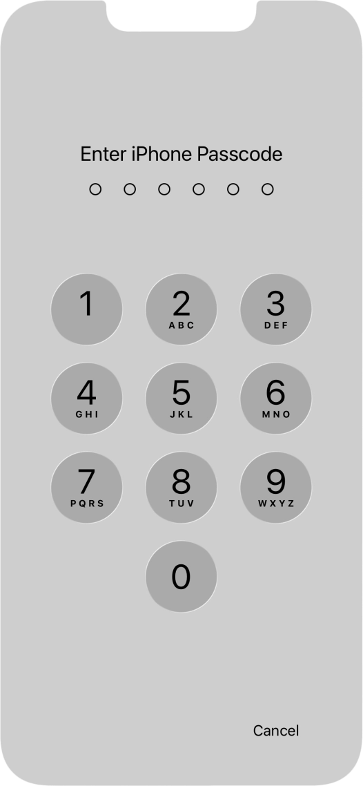 Use the phone lock code you created. Use the phone lock code you created.