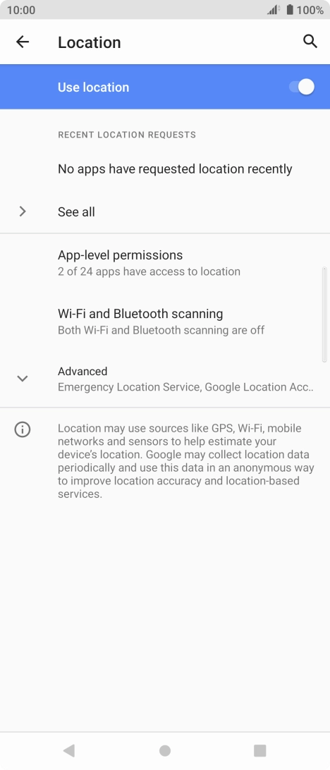 Press App-level permissions. Press App-level permissions.