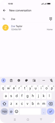 Press the required contact. Press the required contact.