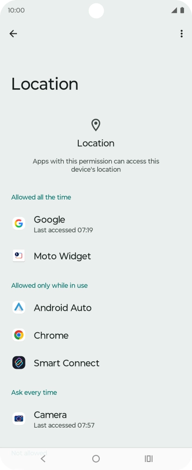 Press the required app. Press the required app.