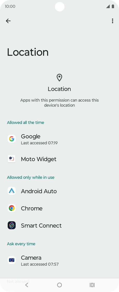 Press the required app. Press the required app.