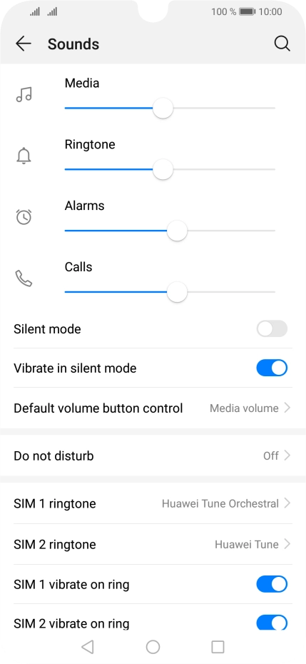 Press ‹SIM› ringtone. Press ‹SIM› ringtone.