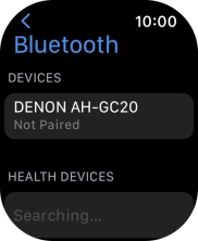 Press the required Bluetooth device. Press the required Bluetooth device.
