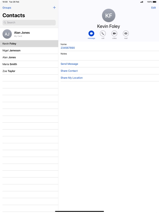 Press the new contact icon. Press the new contact icon.