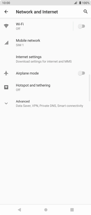 Press Mobile network. Press Mobile network.