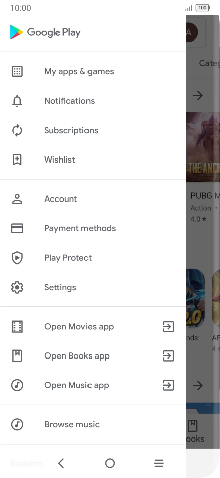 Press My apps & games. Press My apps & games.