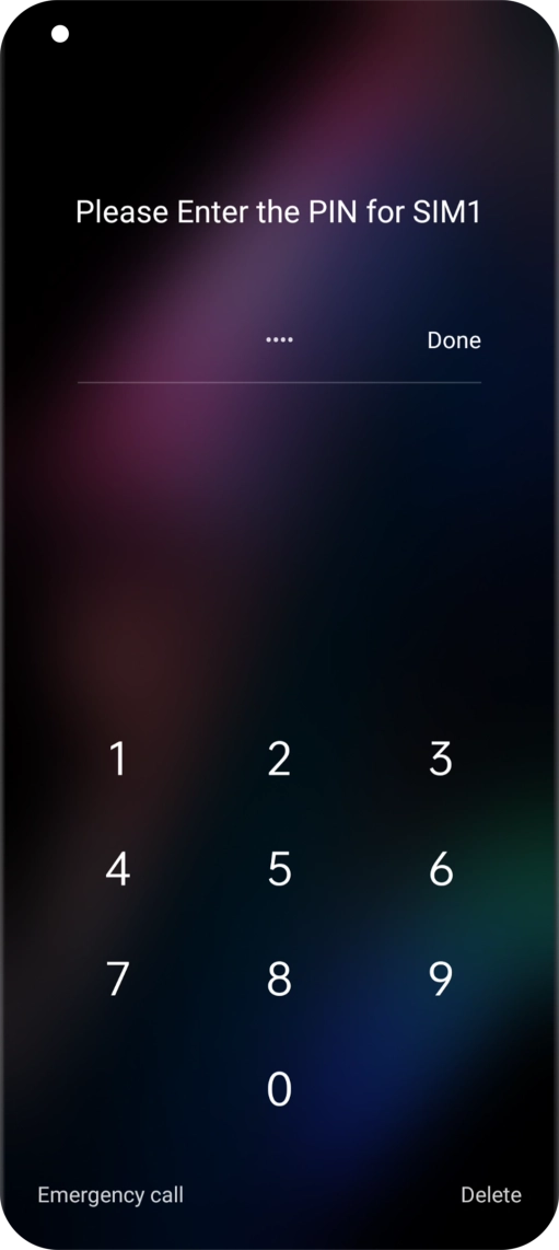 If you're asked to key in your PIN, do so and press Done. The default PIN is 1111. If you're asked to key in your PIN, do so and press Done. The default PIN is 1111.