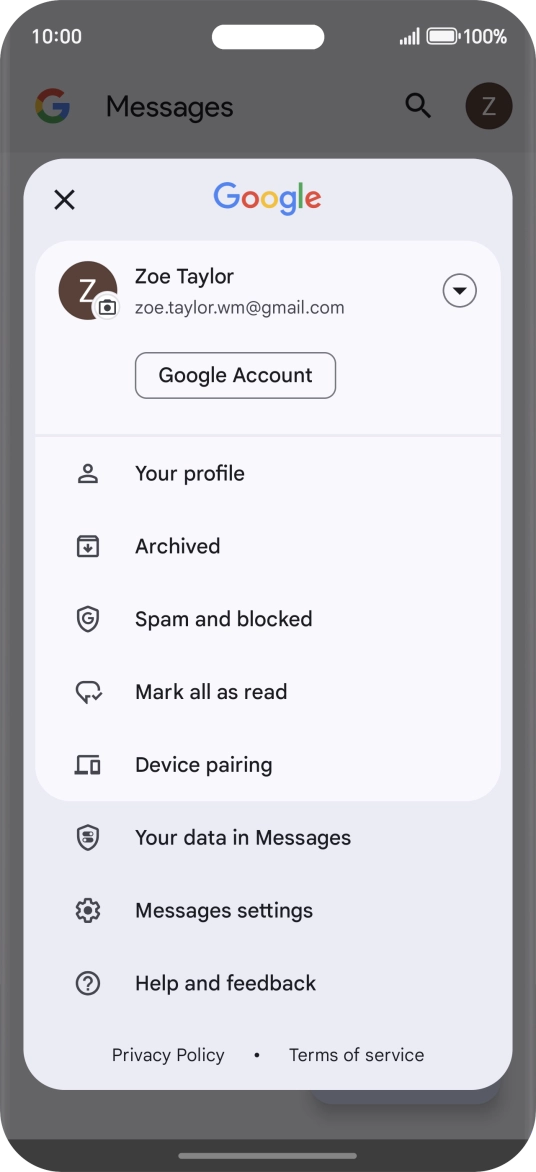 Press Messages settings. Press Messages settings.