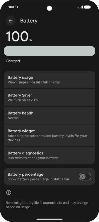 Press Battery Saver. Press Battery Saver.
