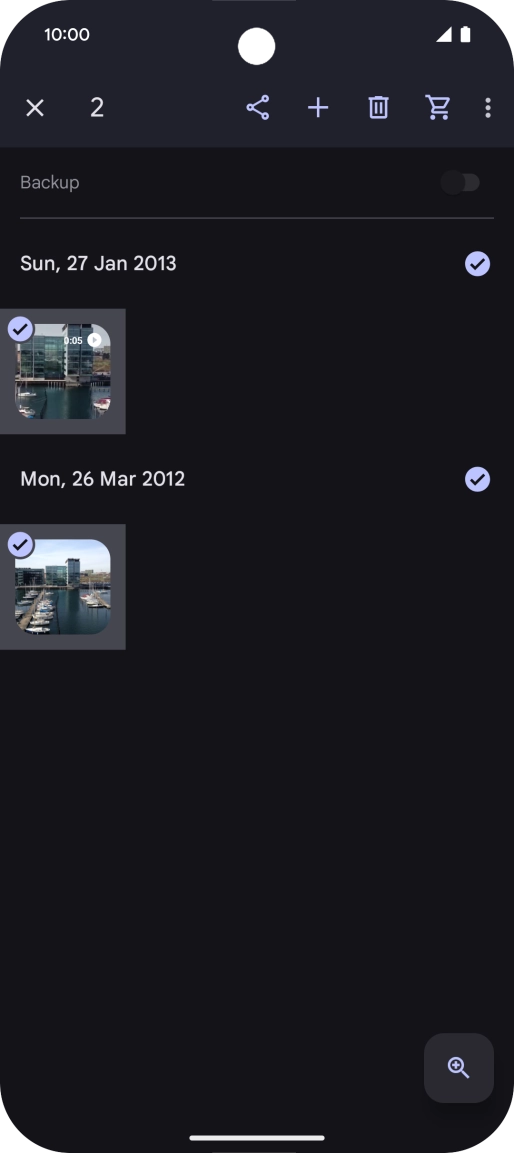 Press the share icon. Press the share icon.