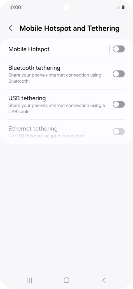 Press Mobile Hotspot. Press Mobile Hotspot.