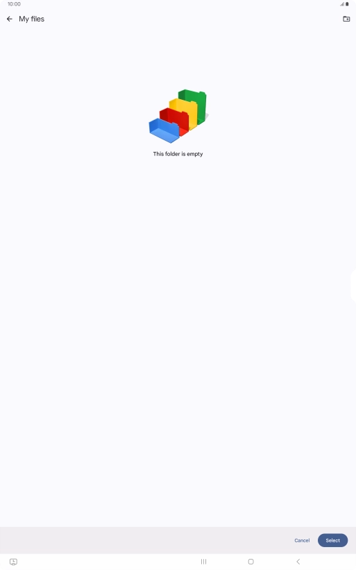 To create a new folder, press the new folder icon and follow the instructions on the screen to create a new folder. To create a new folder, press the new folder icon and follow the instructions on the screen to create a new folder.