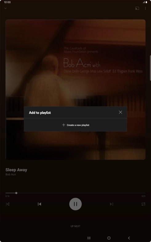 Press Create a new playlist. Press Create a new playlist.