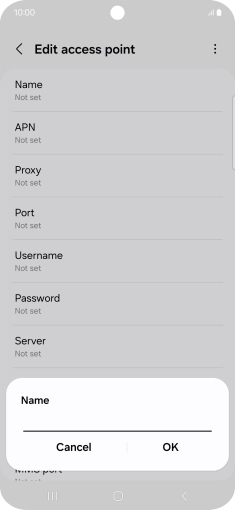Key in EE MMS and press OK. Key in EE MMS and press OK.