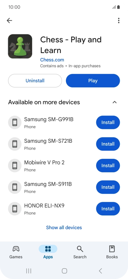 Press Uninstall. Press Uninstall.