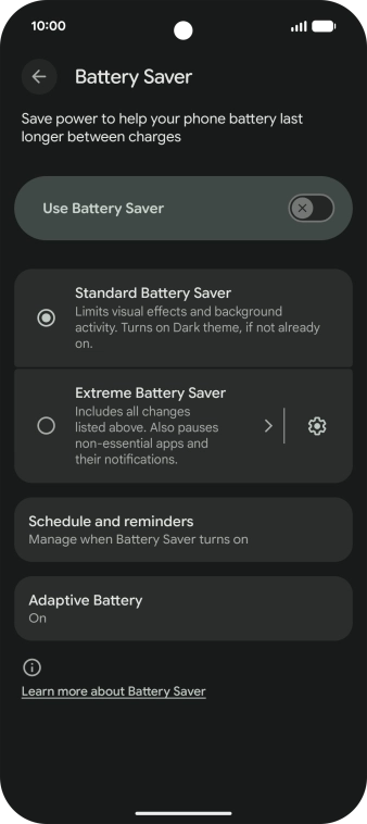 Press the required settings to turn them on or off. Press the required settings to turn them on or off.