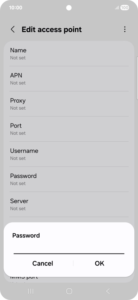 Key in secure and press OK. Key in secure and press OK.