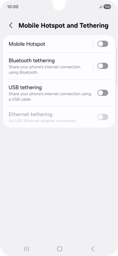 Press Mobile Hotspot. Press Mobile Hotspot.