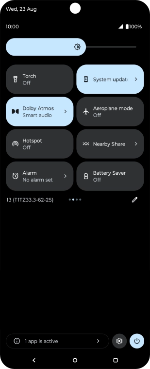 Press Aeroplane mode to turn the function on or off. Press Aeroplane mode to turn the function on or off.
