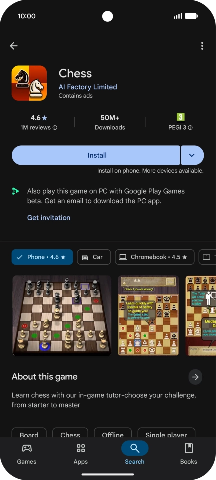 Press Install and follow the instructions on the screen to install the app. Press Install and follow the instructions on the screen to install the app.