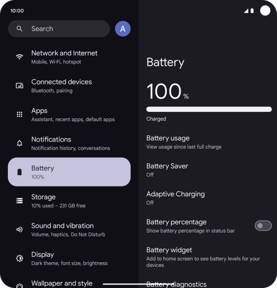 Press Battery Saver. Press Battery Saver.