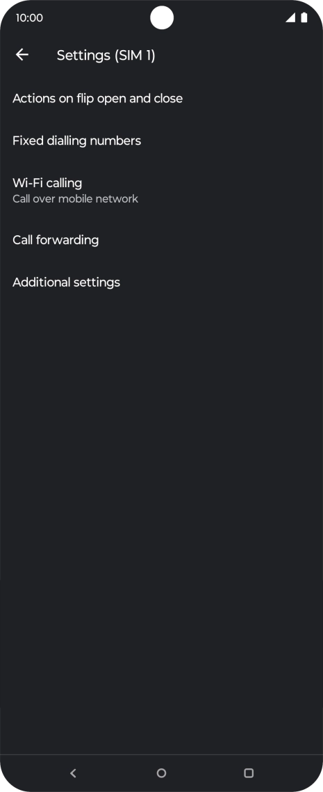Press Additional settings. Press Additional settings.